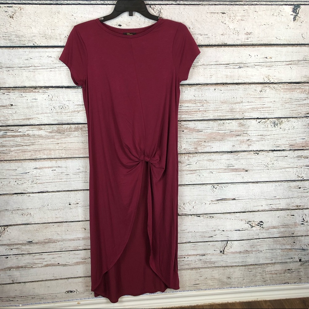 High-Low Top in Burgundy